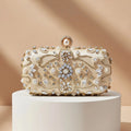 Diamonds Women Party Day Clutch Pearl Beading Wedding Evening Bags With Shoulder Chain Handbags Holder