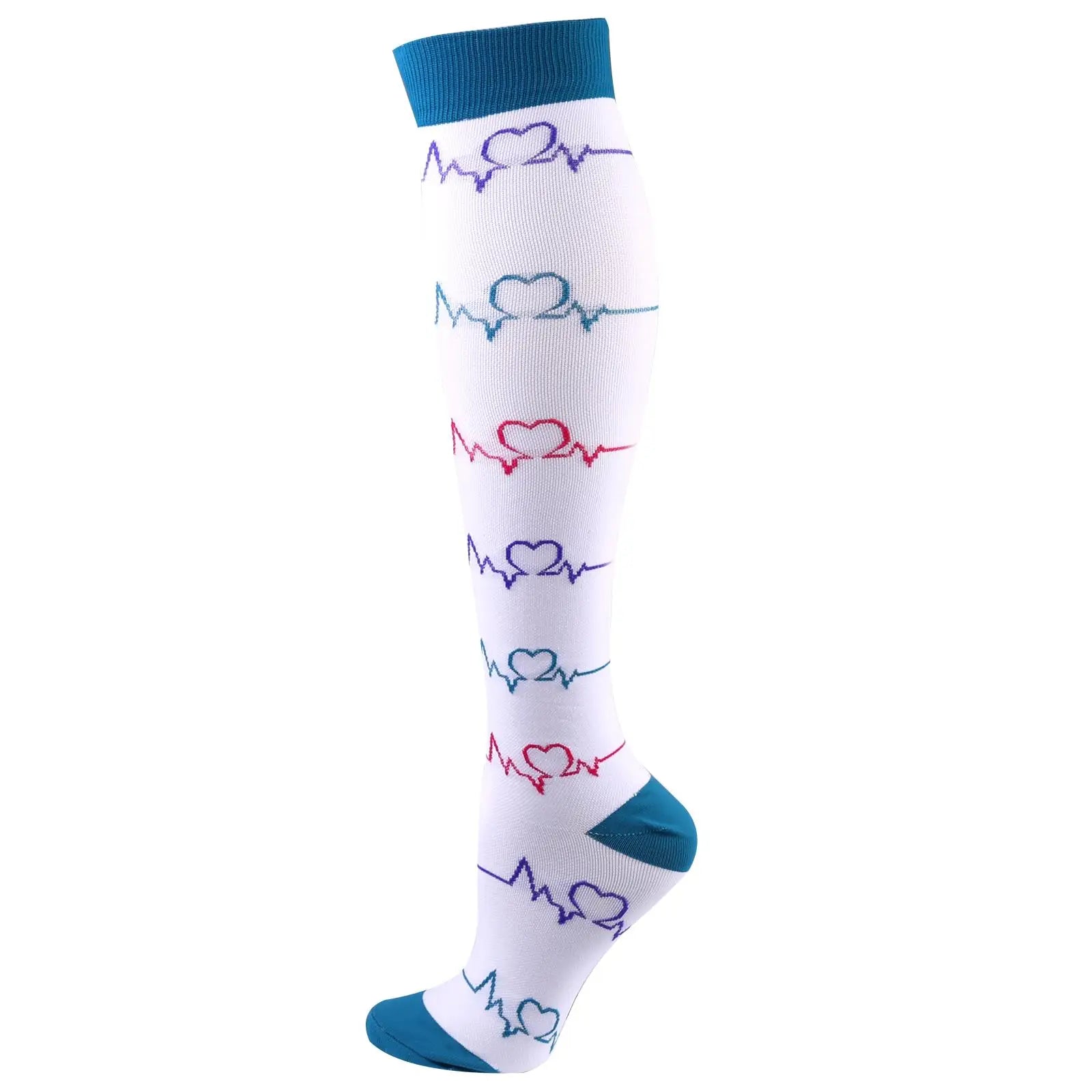 New Compression Socks Men Best Graduated Athletic 20-30 Mmhg Nursing Socks Fit For Running Flight Travel Compression Sport Socks