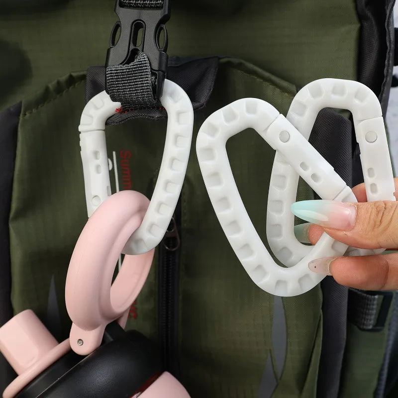 Luminous Lightweight Hook Glow in The Dark Outdoor Climbing Camping Backpack Tactical Hanging Buckle Ring D EDC Equipment Tools