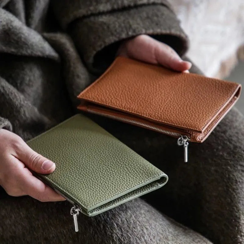 Leather Passport Holder Covers Case Waterproof Travel Credit Card Wallet Cute Passport Book for Women/Men Zipper Passport Cover