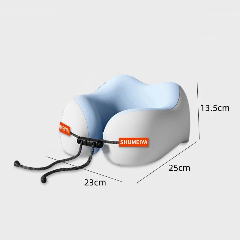 1Pc/Set Travel Memory Cotton U-shaped Pillow - Soft Washable Portable Neck Support for Airplane Spine Care & Travel Rest