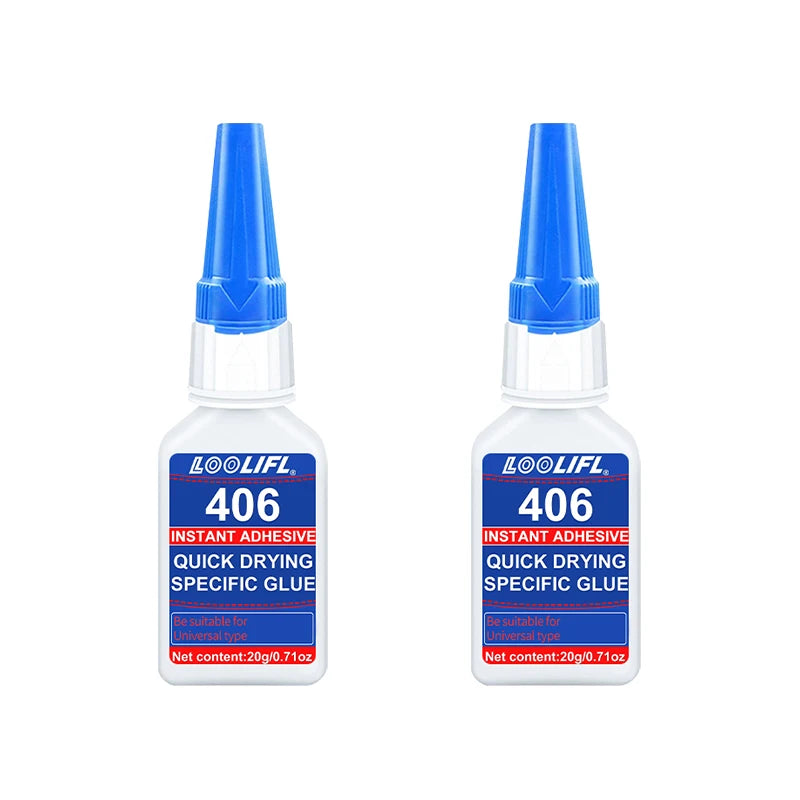 New Super Glue 406 Repairing Glue Instant Adhesive Fast Bonding Ultra-strong Adhesive Long-lasting Colorless Adhesive Glue Tool