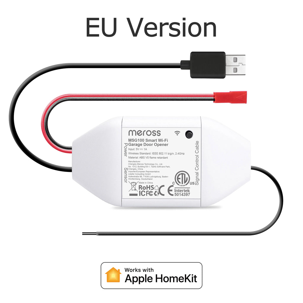 Meross HomeKit Smart WiFi Garage Door Opener, Works with Apple HomeKit, Siri, CarPlay, Alexa, Google Assistant and SmartThings