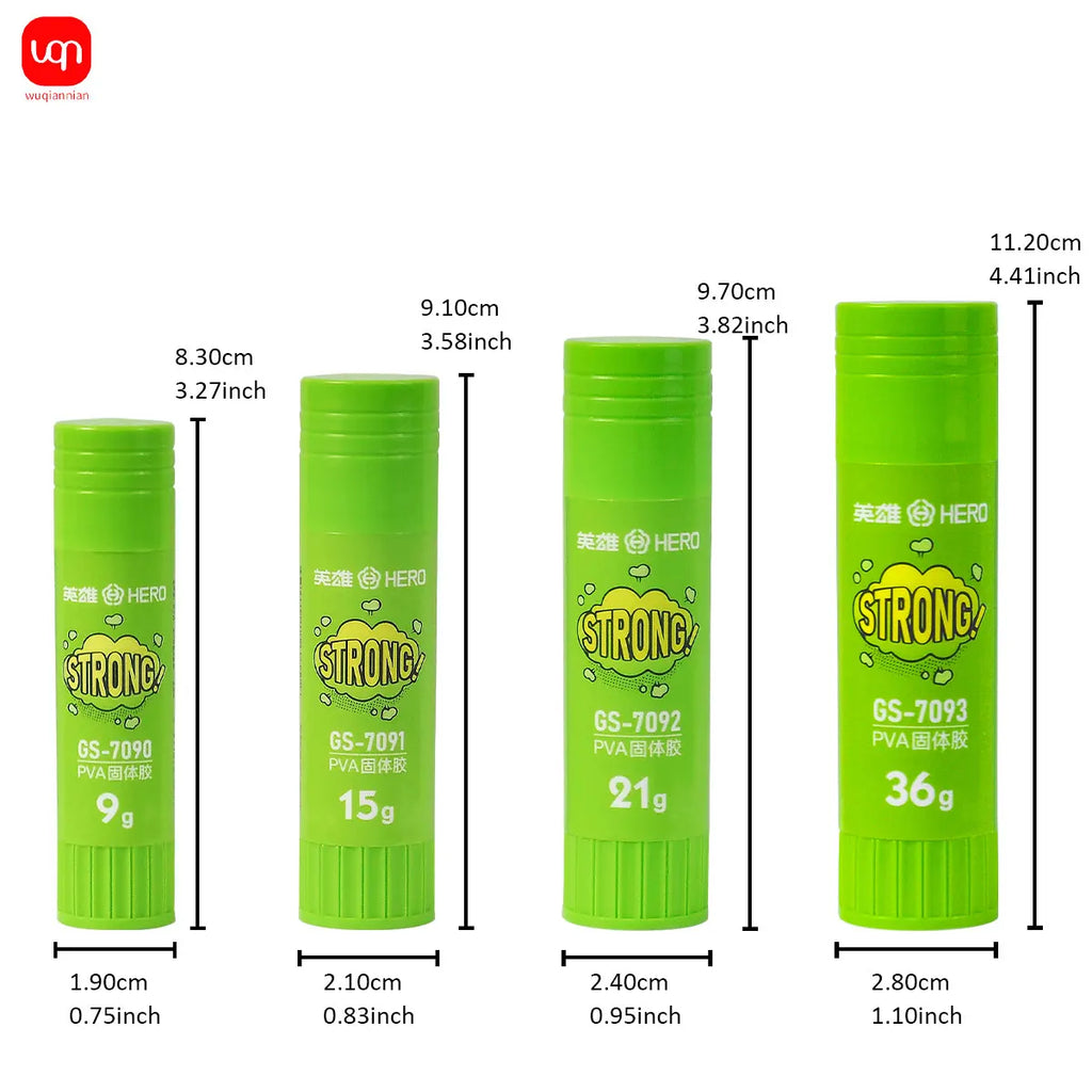 WQN-12pcs Formaldehyde-Free Strong Adhesion PVA Small and Convenient Daily DIY Handcraft Office School Supplies