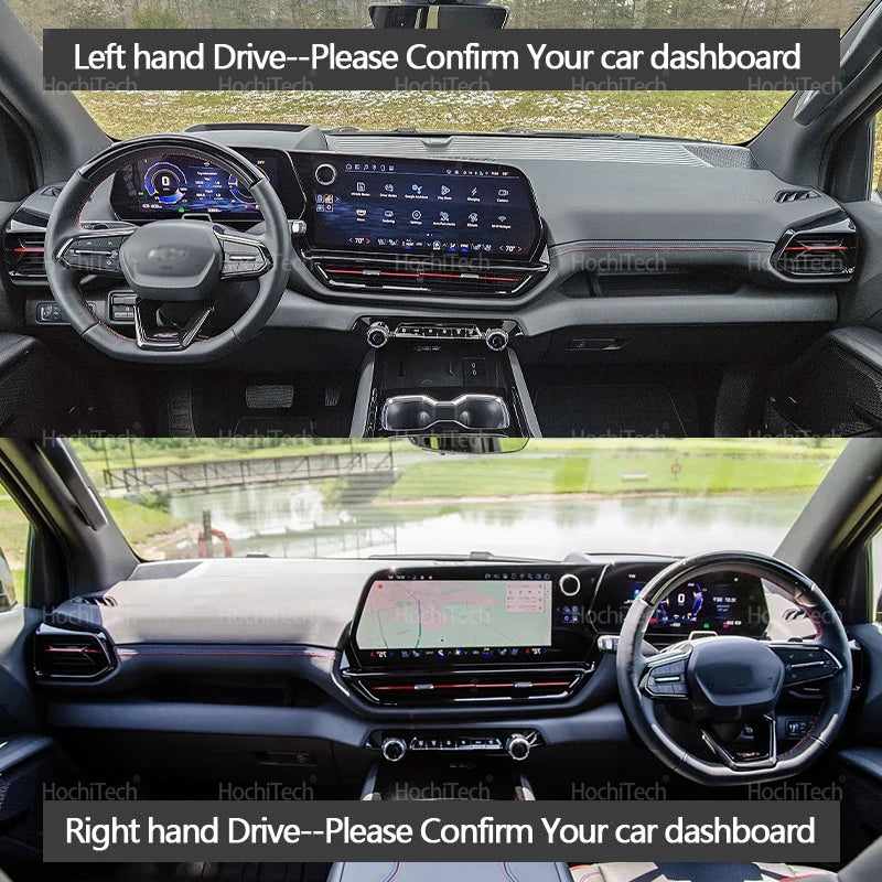 For Chevrolet Silverado EV GMC Sierra EV 2023 2024 2025-Present Dashboard Cover Anti-Slip Mat Protect Pad Sunshade Carpet Rug