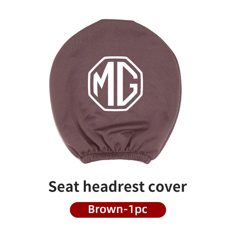 Car Black Seat Cover Headgear Headrest Covers Decoration For Morris Garages MG 3 5 6 7 HS ZS GS Hector TF GT ZR RX5 RX8 350 550