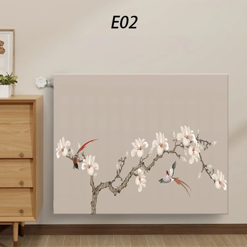 55-210cm Elastic All Inclusive Radiator Dust Cover Multi-sizes Chinese Style Printing Decorative Heater Cover Washable Reusable