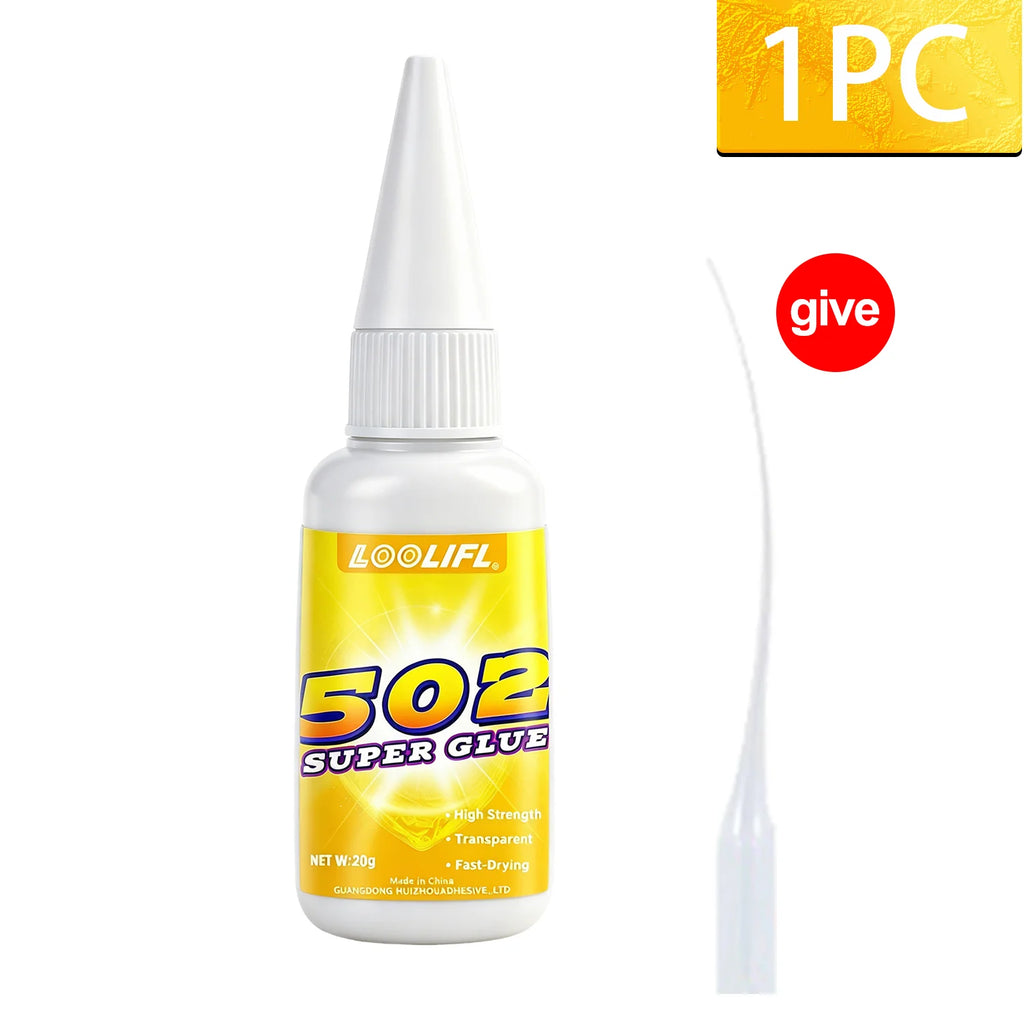 Transparent 502 Super Glue Instant Adhesive Multi Purpose Strong Bond Fast Drying For Shoe Plastic Repair DIY Craft Home Fixing