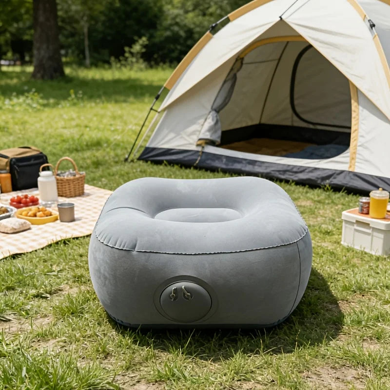 Portable Foldable Press Inflatable Lazy Lounger Wearproof Air Chair For Camping Fishing Beach Picnic Car Office Daily Relax Use