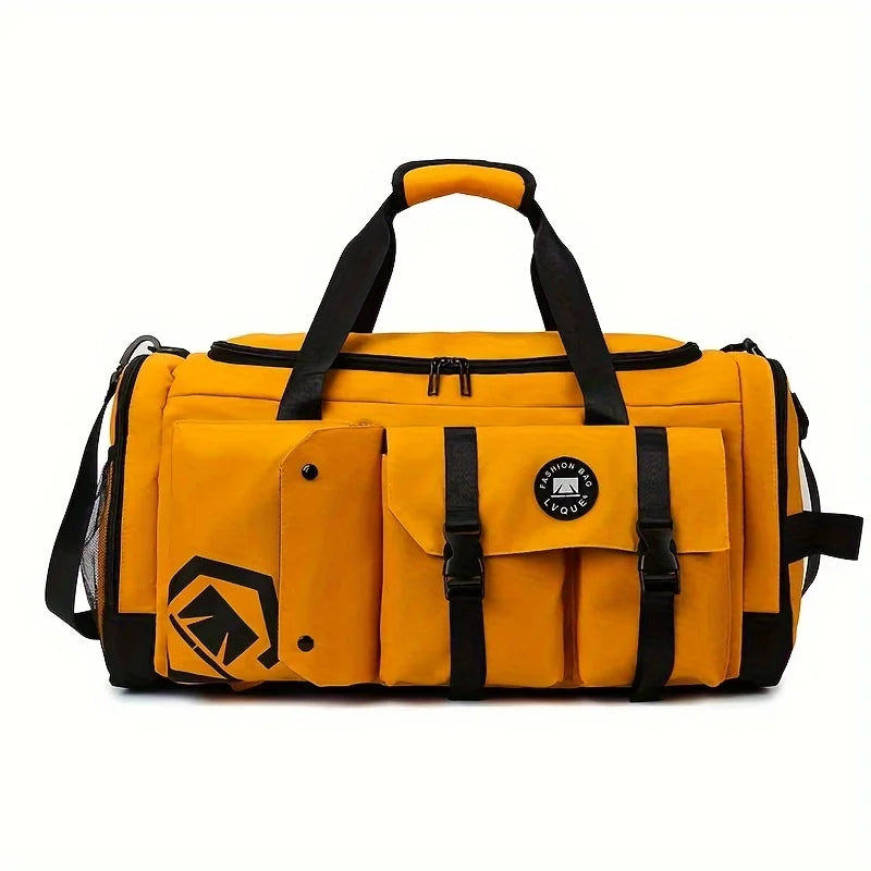 Large-capacity travel backpack, wet and dry separation sports gym bag, independent shoe storage compartment