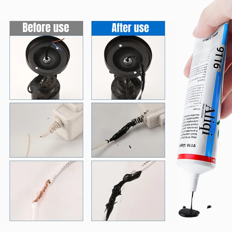 15~300ml Waterproof Liquid Electrical Tape Home Use Rubber Insulation Adhesives Wire Cable Coat Fix Line Glue Fast Dry Sealant
