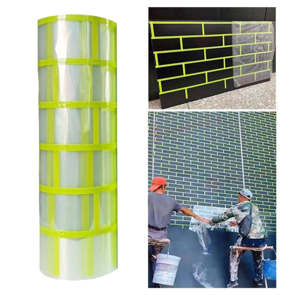 Faux Brick Pattern Tape 10M Easy Install Adhesive Wall Sticker for Brick Leveling Tool Exterior Decor