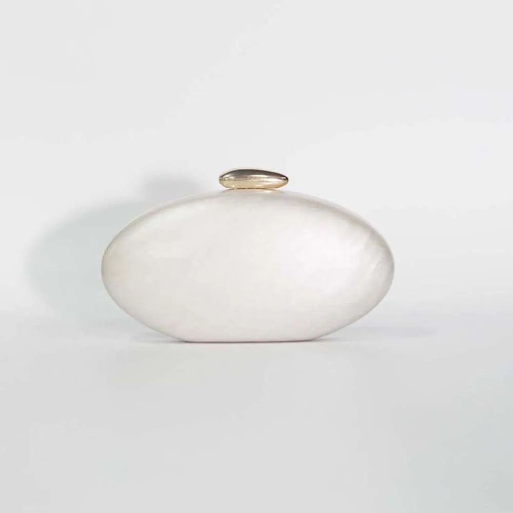 2026 women's new shoulder oblique span bag, special-shaped shell acrylic bag, fashionable wedding dinner clutch bag