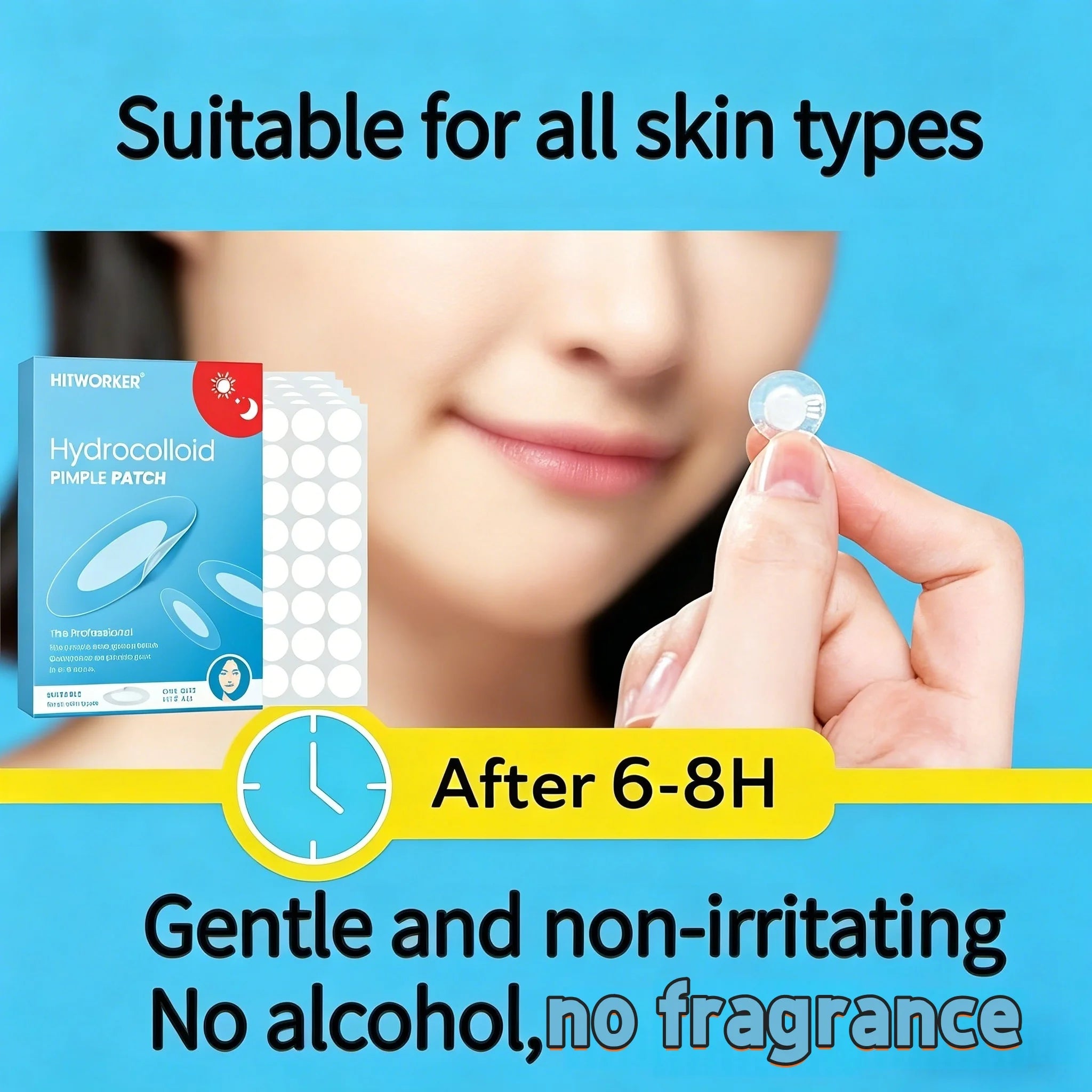 240/400/800pcs Ultra-Thin Invisible Acne Patches, Invisible Pimple Stickers for Face