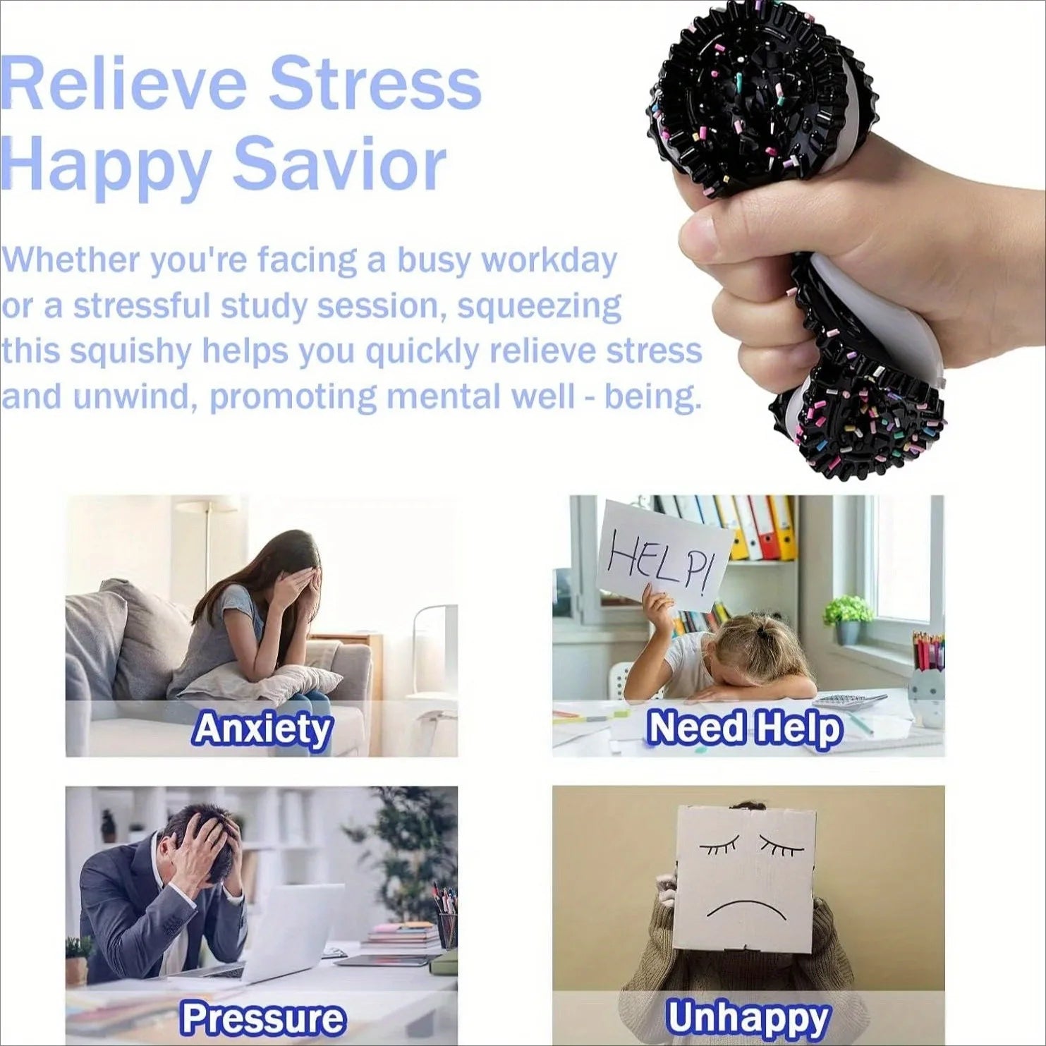 Stress Relief Squishy Toy, Taba Squishy Toy, Ultra-Soft Squeeze Toys, Decompression Toy, Perfect for Stress and Anxiety Relaxing