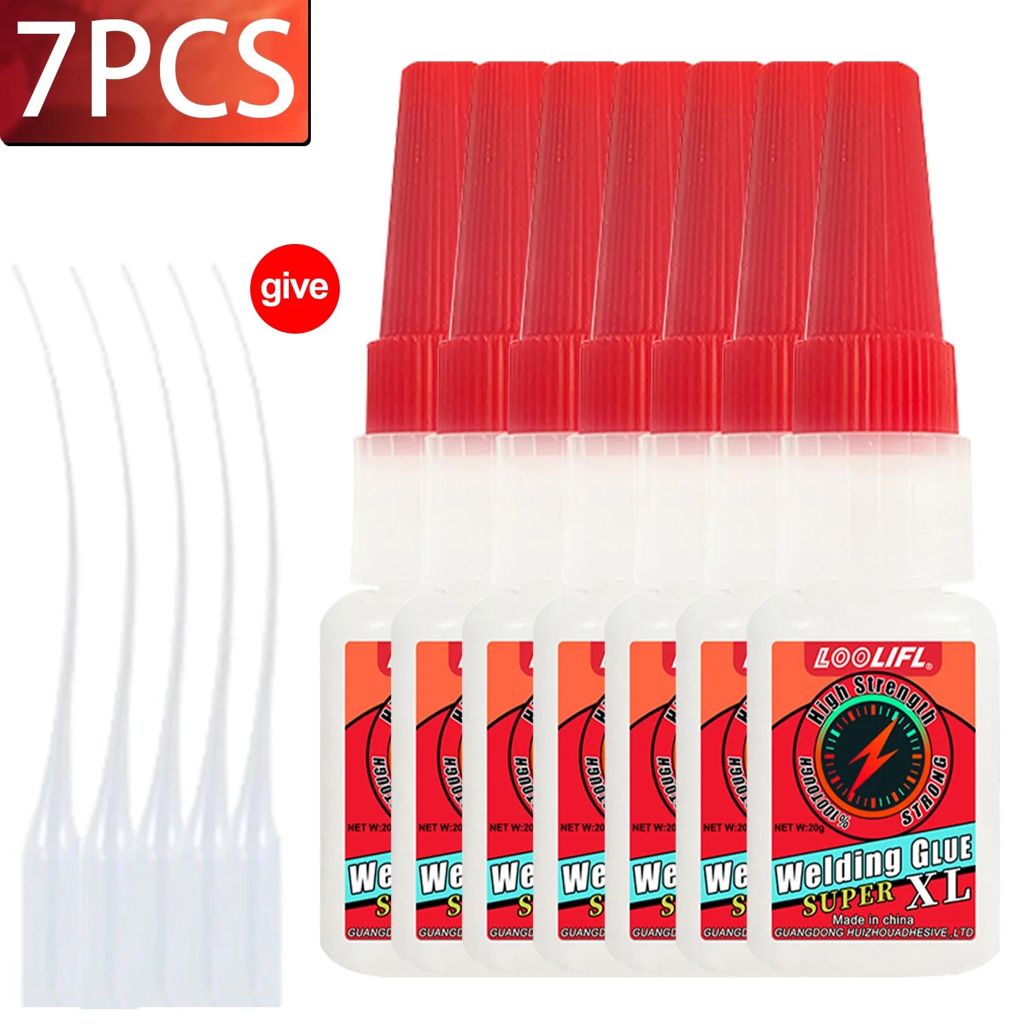 LOOLIFL High Strength Welding Oily Super Glue Universal Clear Non-Marking Repair Adhesive Instant Strong For Home Industrial Use