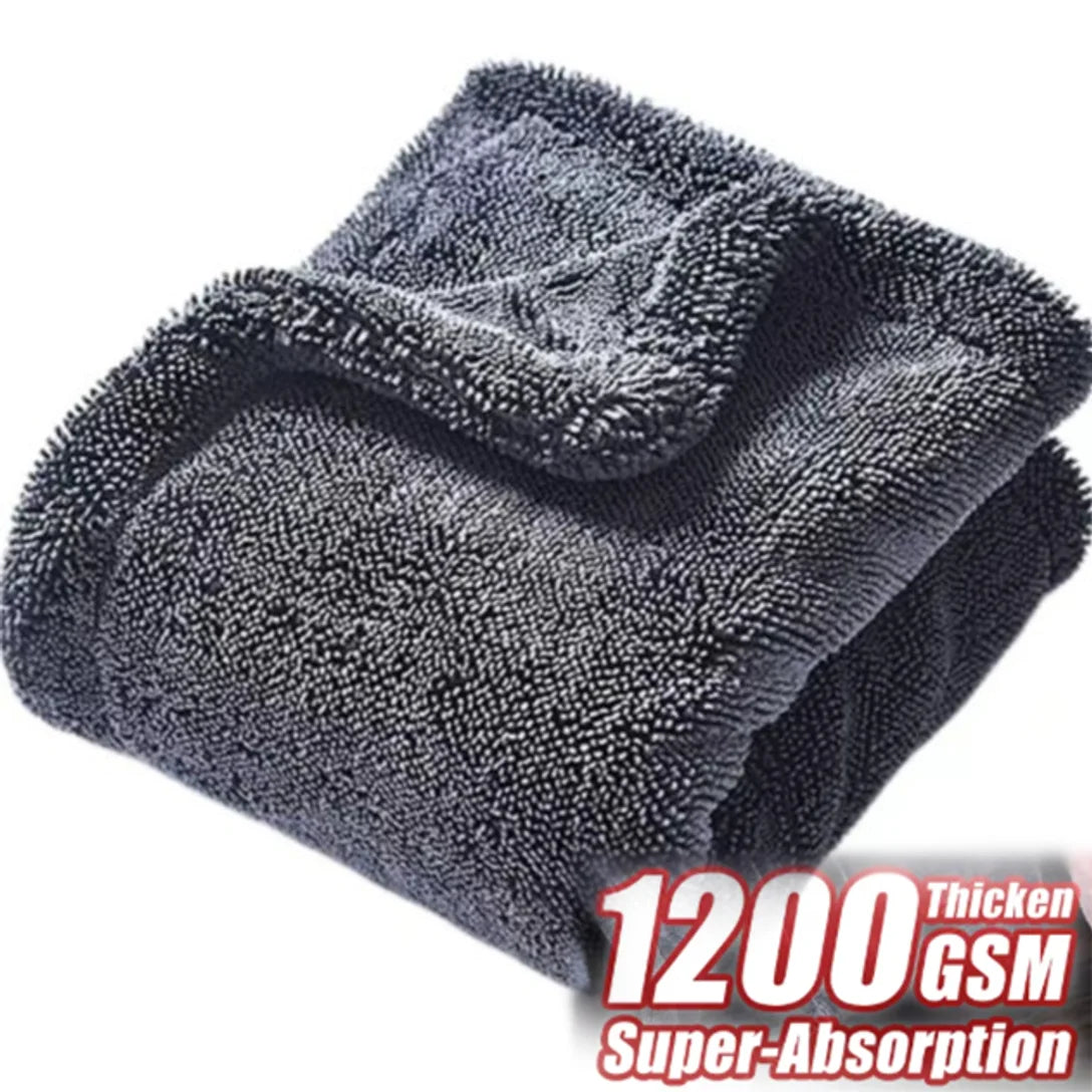 Heavy-Duty Car Towel 1200GSM Super-Absorption Microfiber Drying Cloth Ultra-Soft Scratch-Free Car Detailing Towel