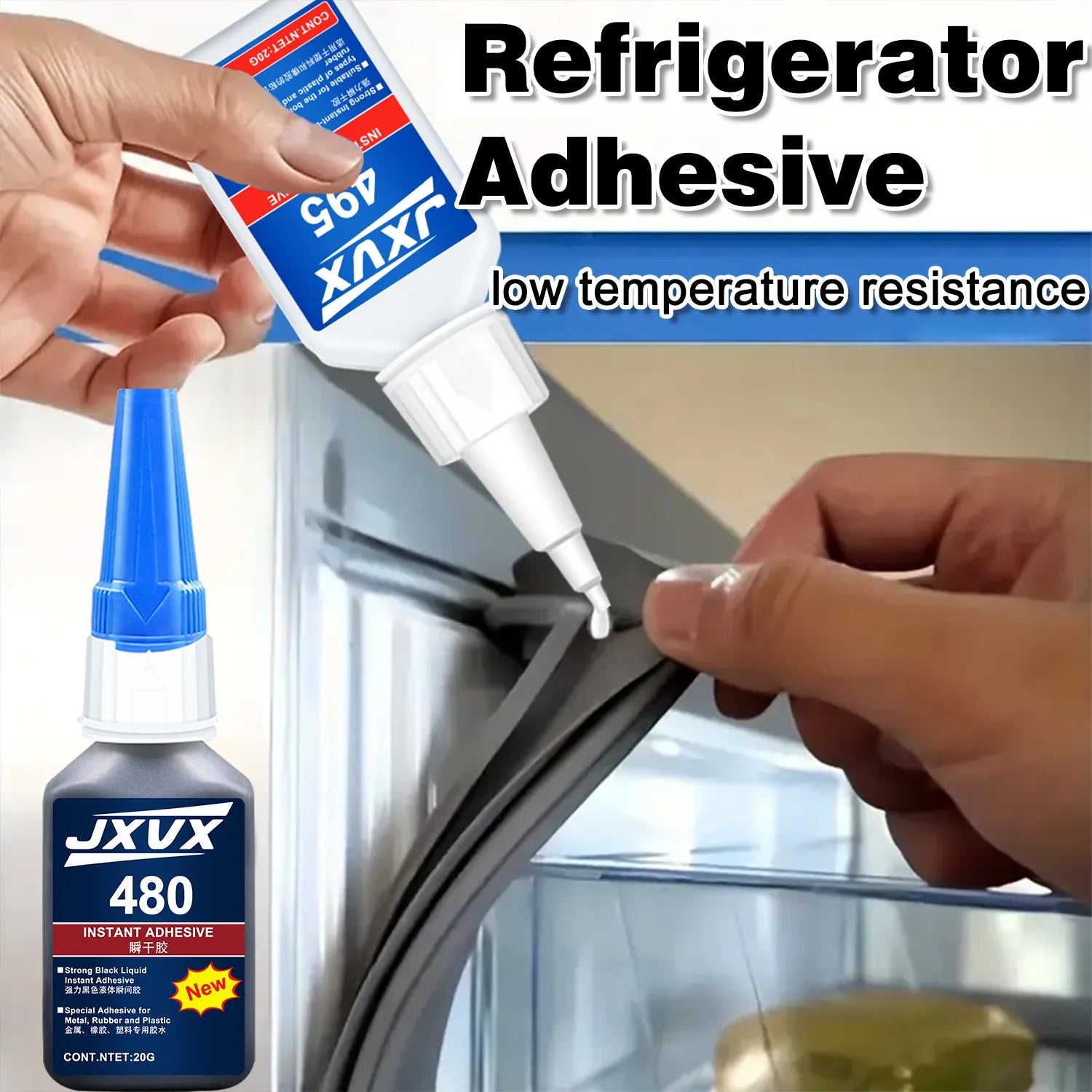 480/401 Multi-Purpose Thick paste Super  Refrigerator Repair Glue Instant Quick-drying Cyanoacrylate 100% Original Adhesive Specially Formulated for Rubber, Leather, and Plastics Strong Bond Liquid Glue Tool With preci