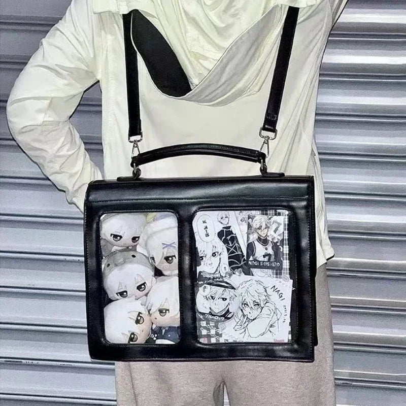 Y2K Cute Sweet Trend Ita Bag Popular Transparent Shoulder Crossbody Bag for Women Japanese High School Ulzzang Student Backpack