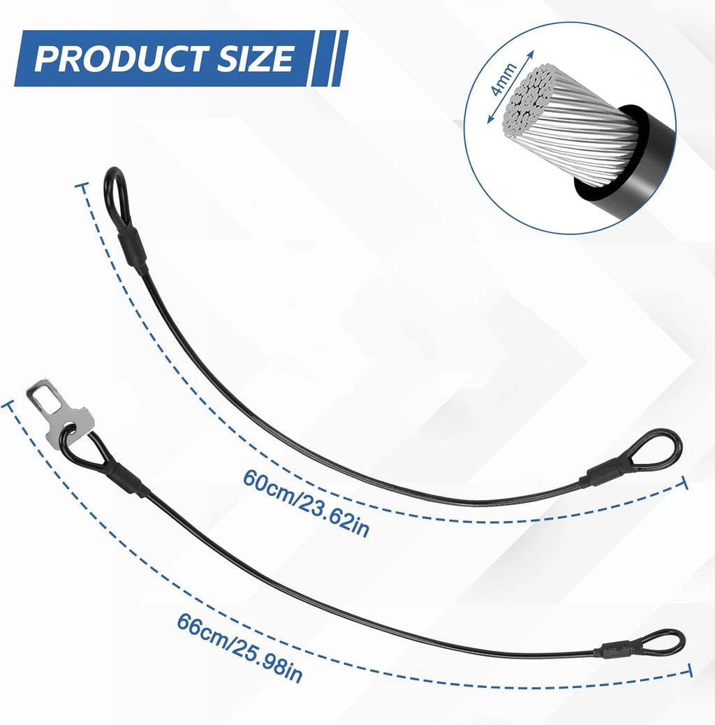 2 Pack Safety Rope Seat Belt Latch Security Door Straps-Locks Using The Seatbelt Anchor For Motorhome Cab Anti-Theft Accessories