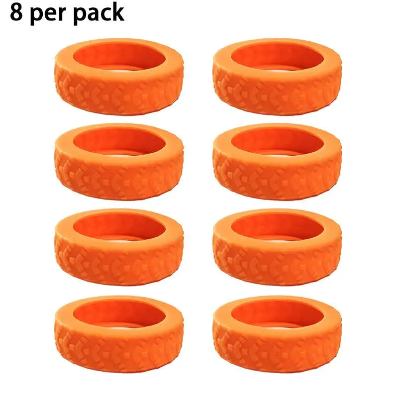 8-Piece Luggage Wheel Protective Cover Silent Silicone Cover And Universal Noise Reduction Accessories Thicken Texture Silicone