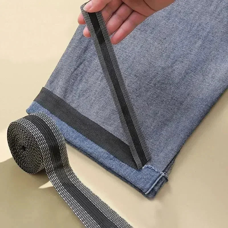 50M Self-Adhesive Pants Hem Paste Tape Trouser Edge Paste Iron-on Pant Shorten Repair Jean Hemming Tape For DIY Sewing Fabric