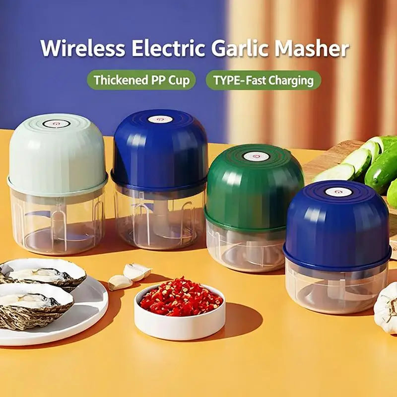 2026 Upgraded Mini Electric Garlic Chopper Portable USB Charging Food Processor Waterproof Veggie Onion Grinder BPA Free Kitchen