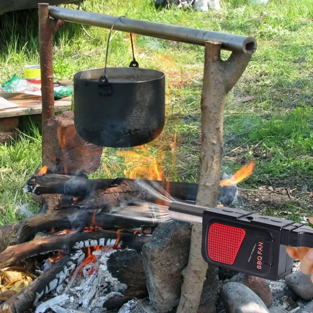 Handheld Electric BBQ Fan Air Blower Grill Outdoor Portable Hand Barbecue Accessories for Charcoal Fireplace Picnic Camping Tool