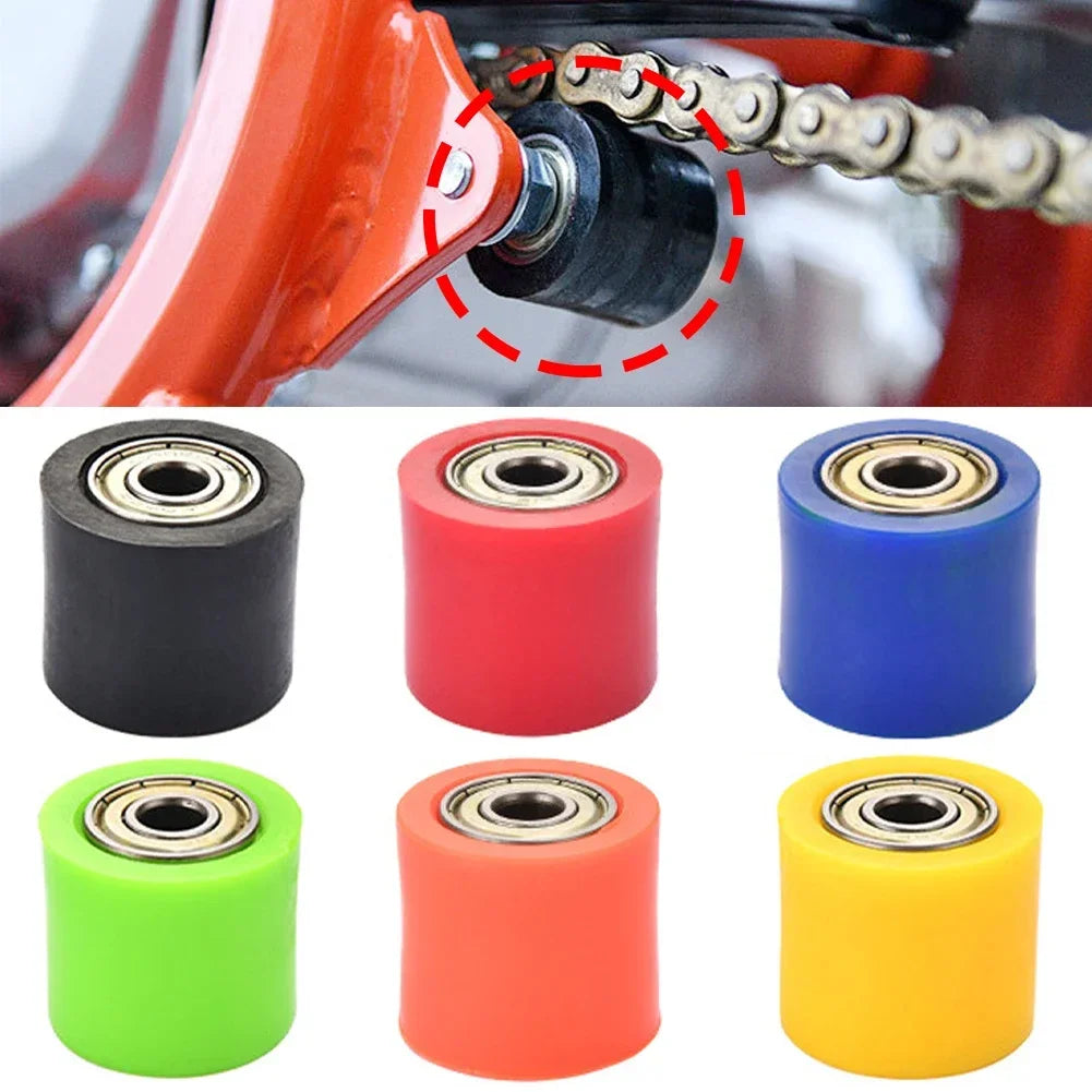 8mm Motorcycle Chain Pulley Roller Tensioner Wheel Guide For XR CR CRF 125 250 450 Pit Pro Dirt Bike Motocross Motorcycle Chain
