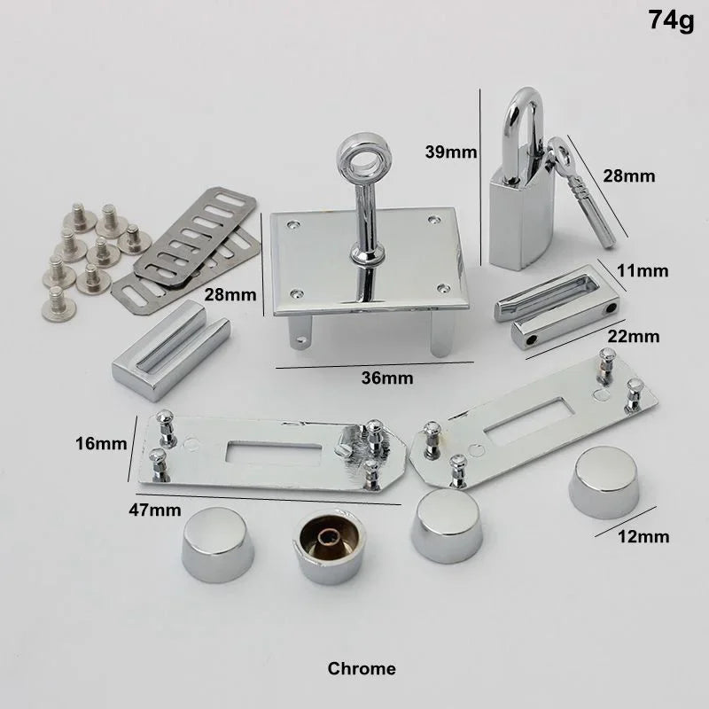 Fashion Metal Bag Locks Clasp Bag Lcok Set For Handbags Purse Tote Closures Snap Clasps DIY Craft Hardware Case Bag Accessories