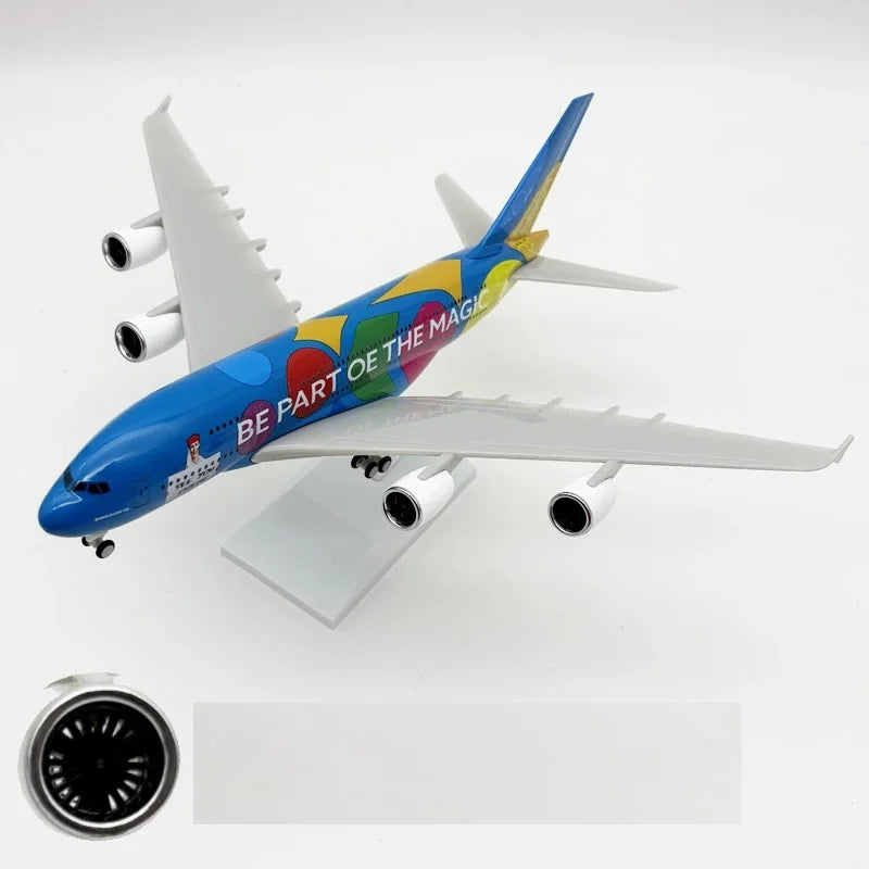 30CM Scale A380 Dubai Expo Painted Aviation Airlines Airplanes Plane Model Aircraft Resin Model Toys Plane Model Child Toy with