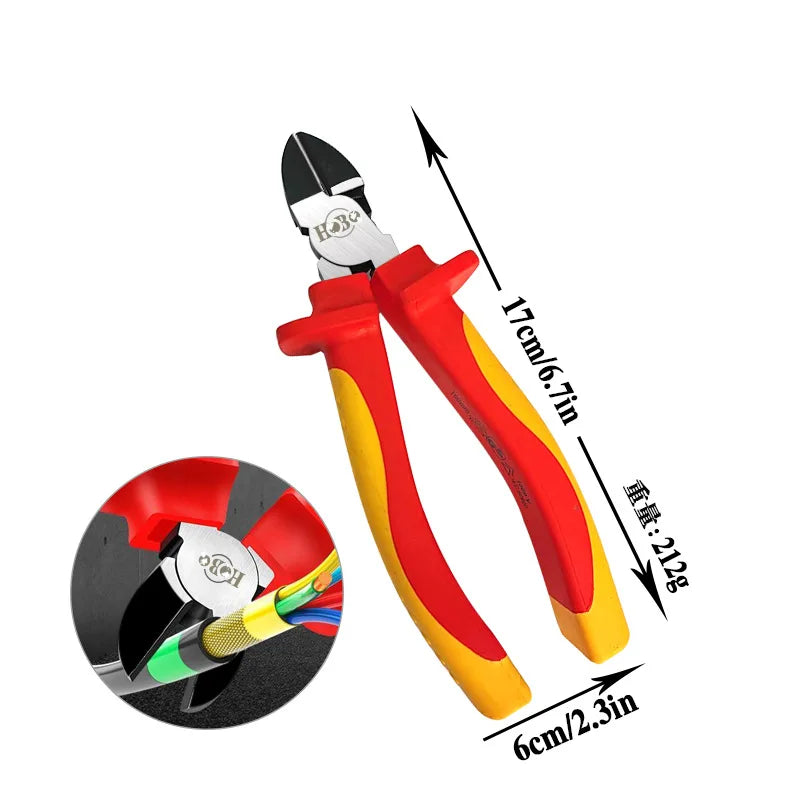 6/7/8 Inch Professional Cutting Pliers Wire Stripping Tool Side Cutter Cable Burrs Nipper Electricians DIY Repair Hand Tools