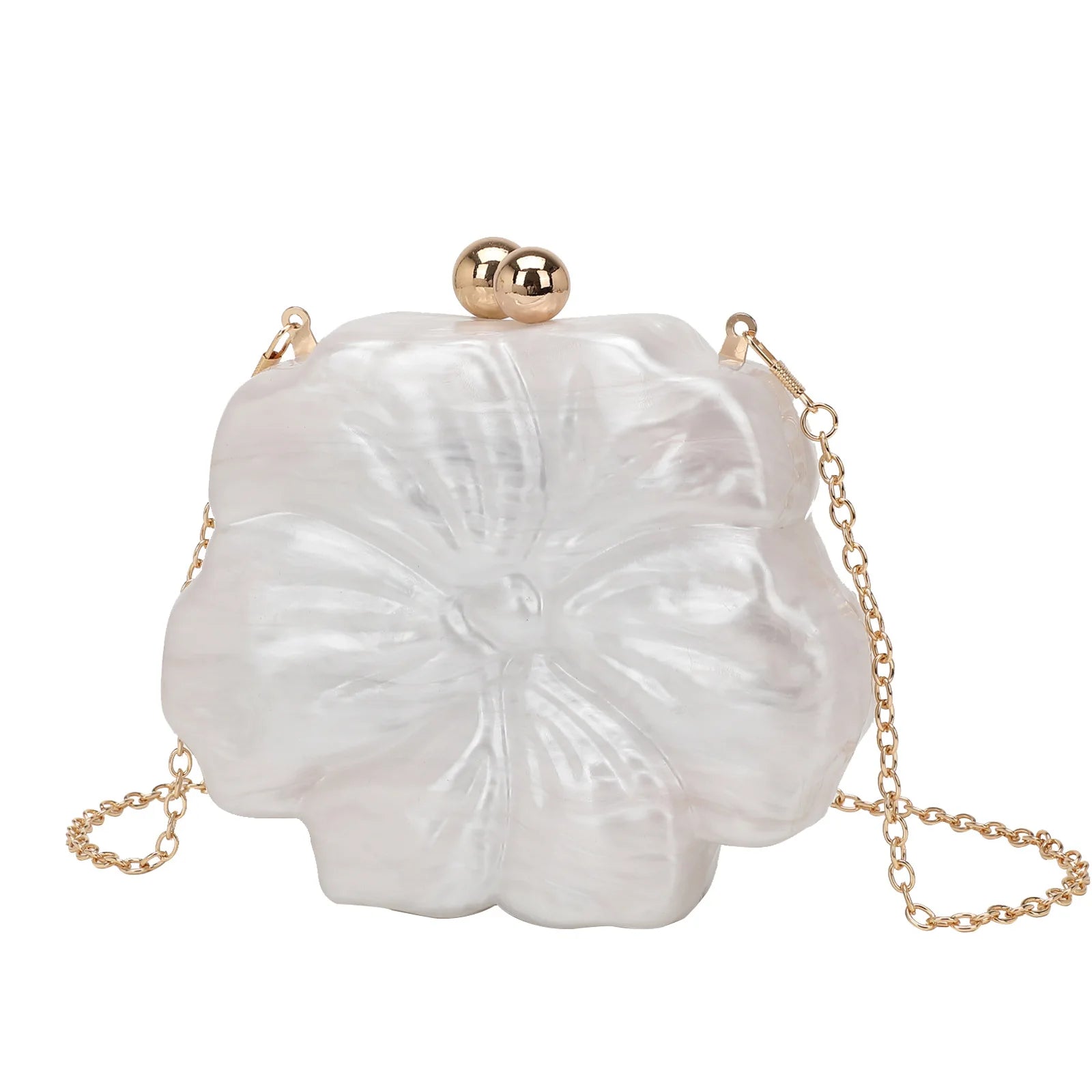 Fashion Pink Acrylic Clutch Bag for Women Designer Flower Box Shoulder Crossbody Bags Luxury Evening Party Purses Valentine Day