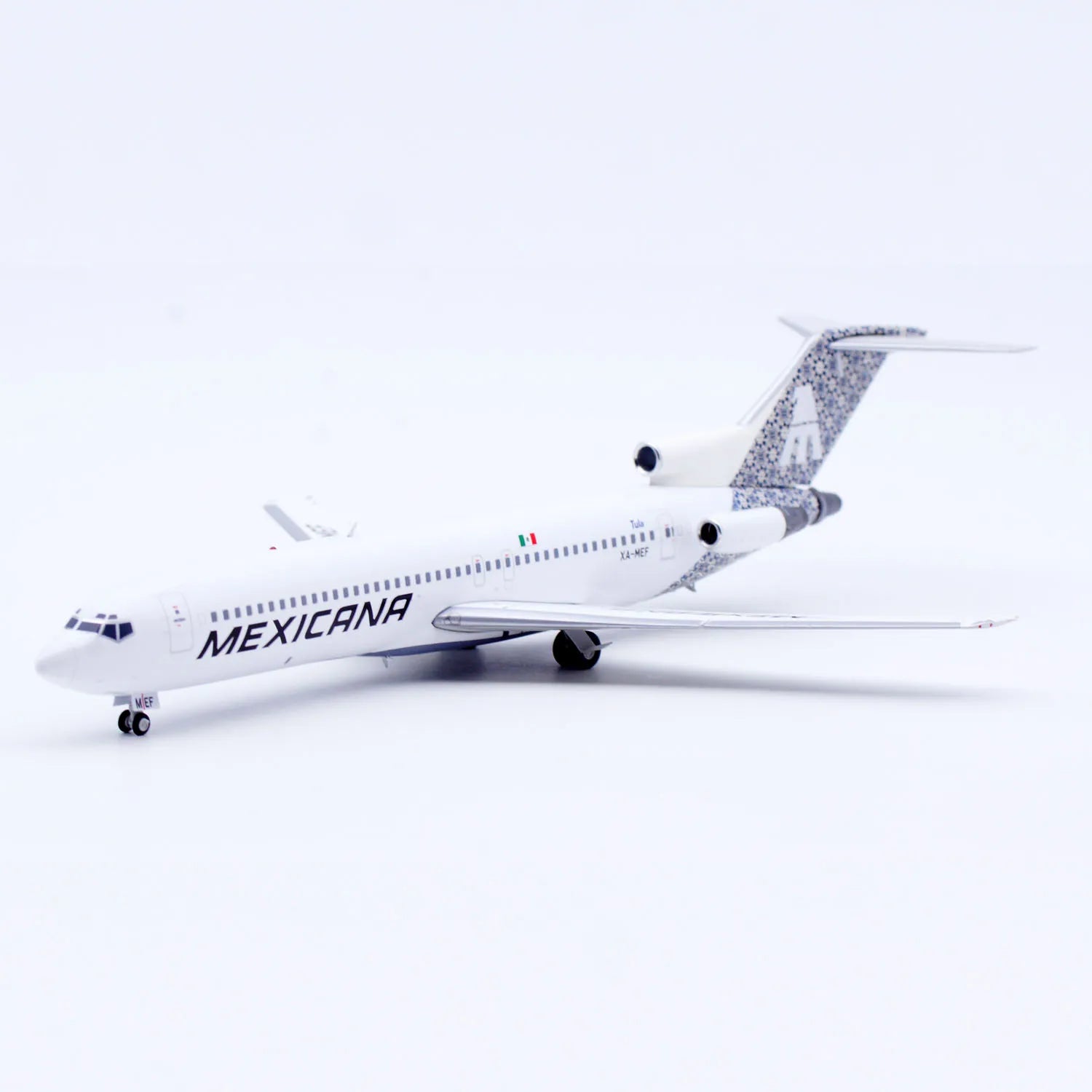 LH2392 Alloy Collectible Plane Gift JC Wings 1:200 Mexicana Airlines Boeing B727-200 Diecast Aircraft Jet Model XA-MEF