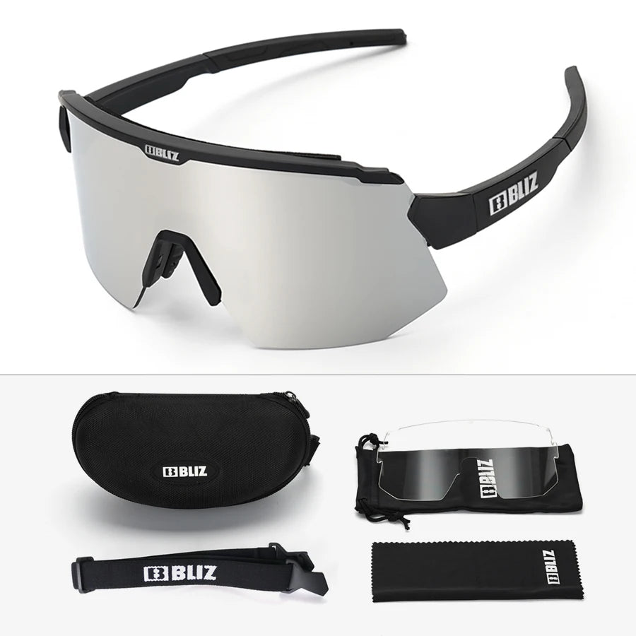 B Bliz Breeze Style Polarized Cycling Sunglasses UV400 Photochromic Outdoor Glasses for Men Women Anti-Slip for Climbing Hiking