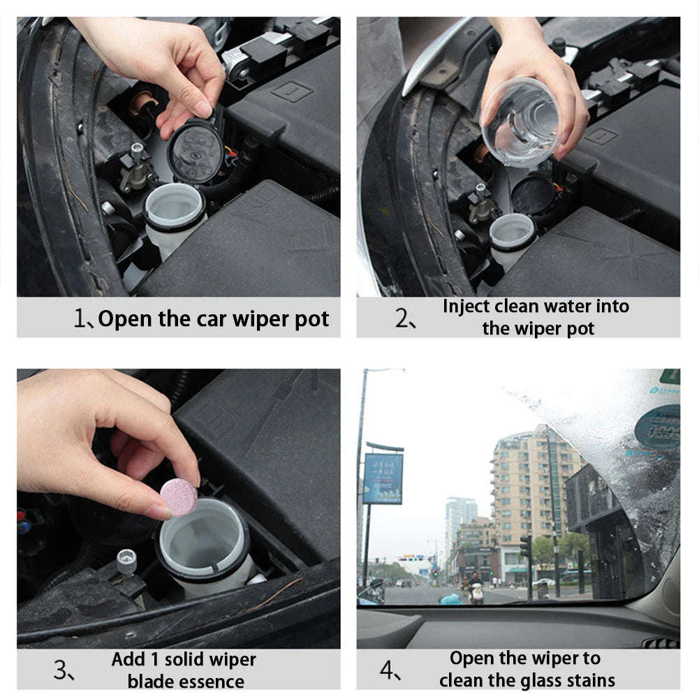 Car Effervescent Tablets Windscreen Wiper Cleaning Tablets Windscreen Wiper Solid Washer Household Cleaning Tablets