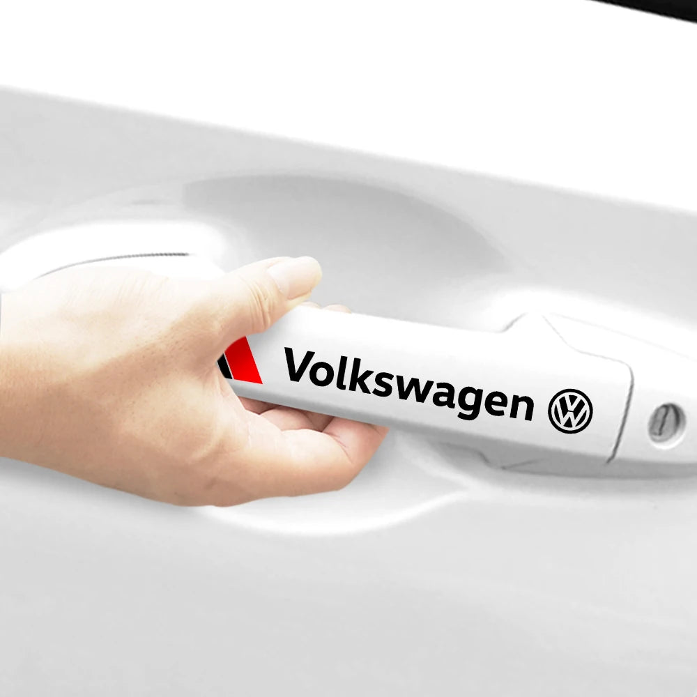 Car Door Anti Scratch Auto Door Handle Protector Decals Wiper Stickers For VW Passat Jetta Golf 4 7 Touran MK 3 4 7 Polo Tiguan