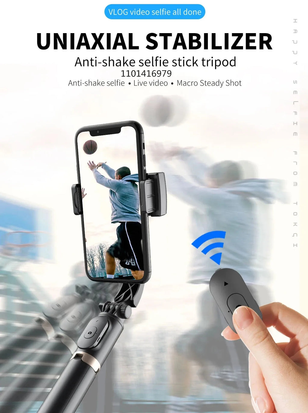 COOL DIER 2026 NEW Phone Gimbal Stabilizer Wireless Bluetooth Selfie Stick Tripod Stabilizer Holder Bracket for Smartphone Live