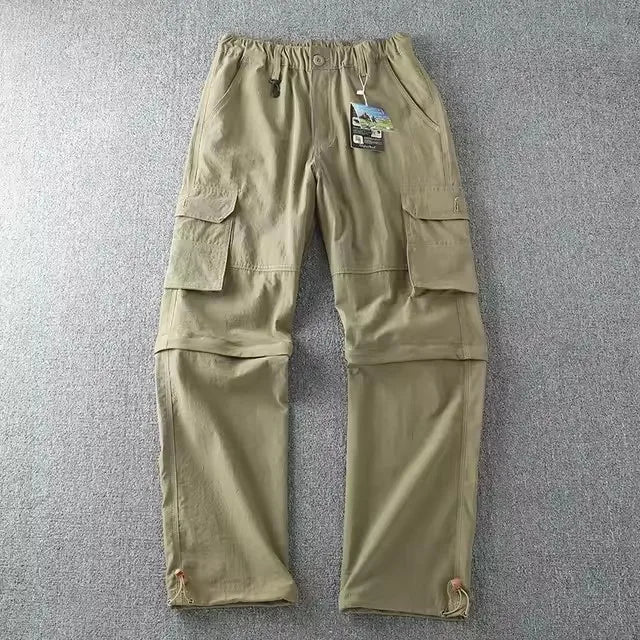 Men Quick-dry Outdoor Pants 2026 Spring Summer Thin Double-used Loose Pants Hiking Shorts Travel Climbing Fishing Trousers Women
