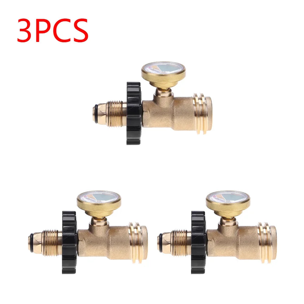 Universal BBQ Gas Propane Pressure Gauge Tank RV Pressure Gauge Level Indicator for Outdoor BBQ Accessories