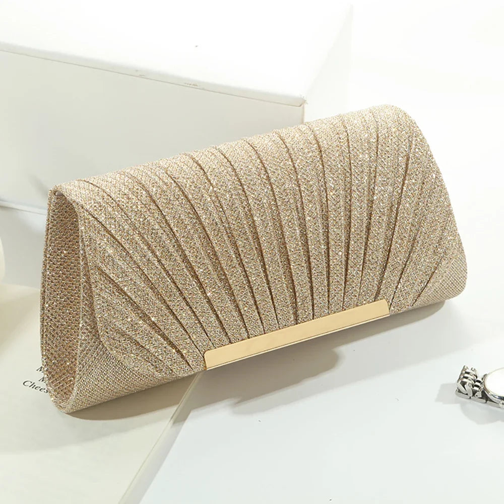 Women Evening Clutch Bag Female Crystal Day Clutch Wedding Purse Party Banquet Black Gold Silver Clutches Bag Sequin Shoulder