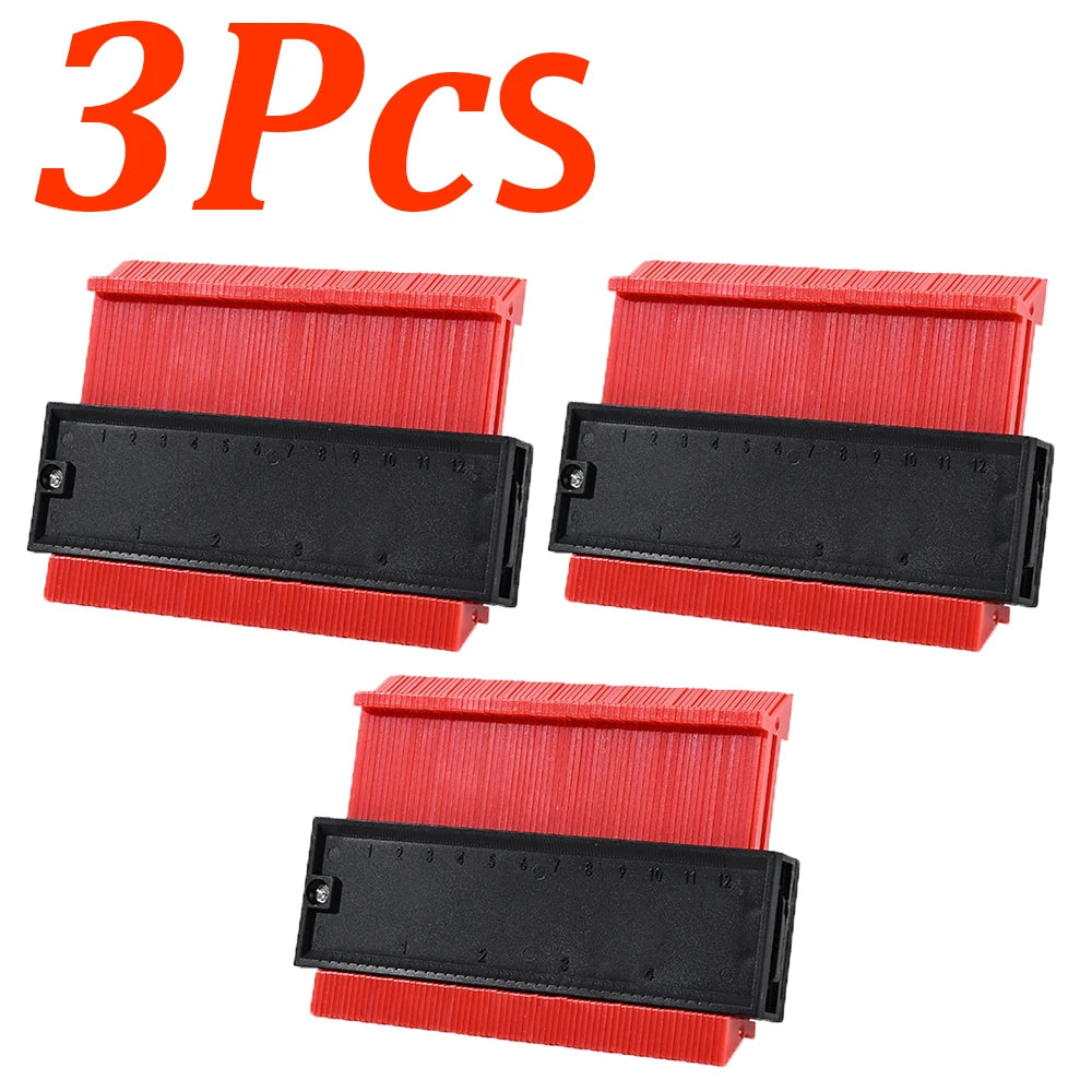 3-1Pcs Shape Contour Gauge Duplicator Measuring Ceramic Tile Carpet Cutting Template Profile Angle Ruler Contour Copier Woodwork