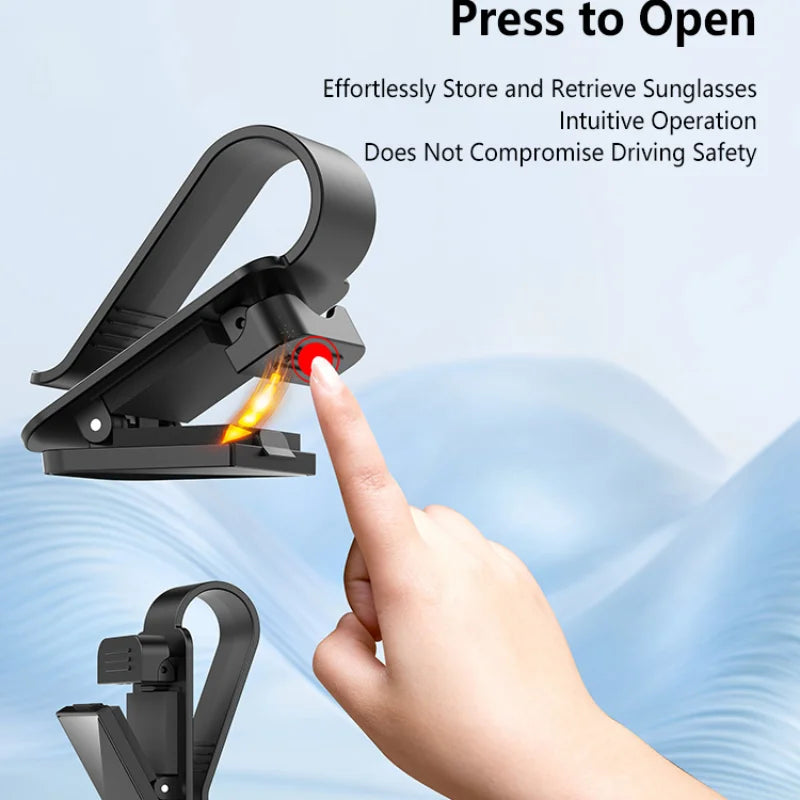 1pc Multifunctional Car Sun Visor Glasses Clip Ticket Holder Sunglasses Storage Organizer Bill Card Receipt Clamp Universal