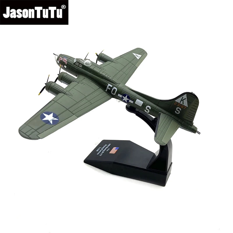 JASON TUTU 1/144 Scale American Boeing Flying Fortress B-17 Model Aircraft Adult Children Toys for Display Show