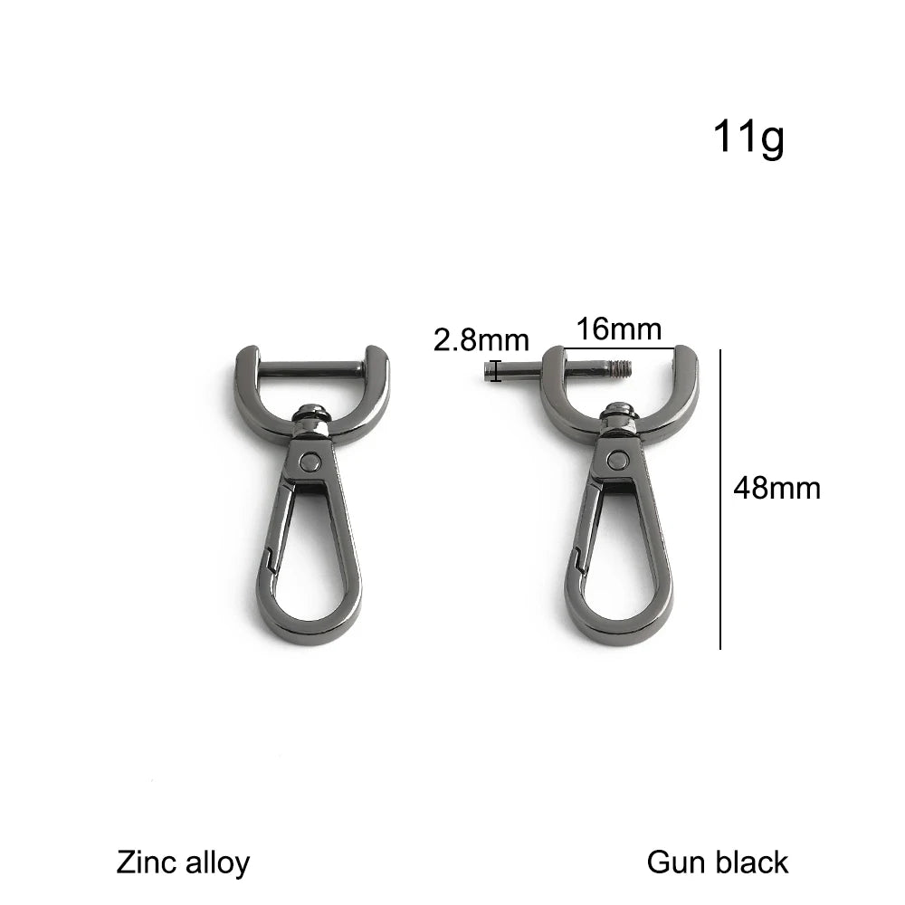 10/40/80PCS 15-20-25-32-38mm Detachable Snap Hook Swivel Clasp Rotating Buckle For Crossbody Bags Dog Collar Rope Accessories