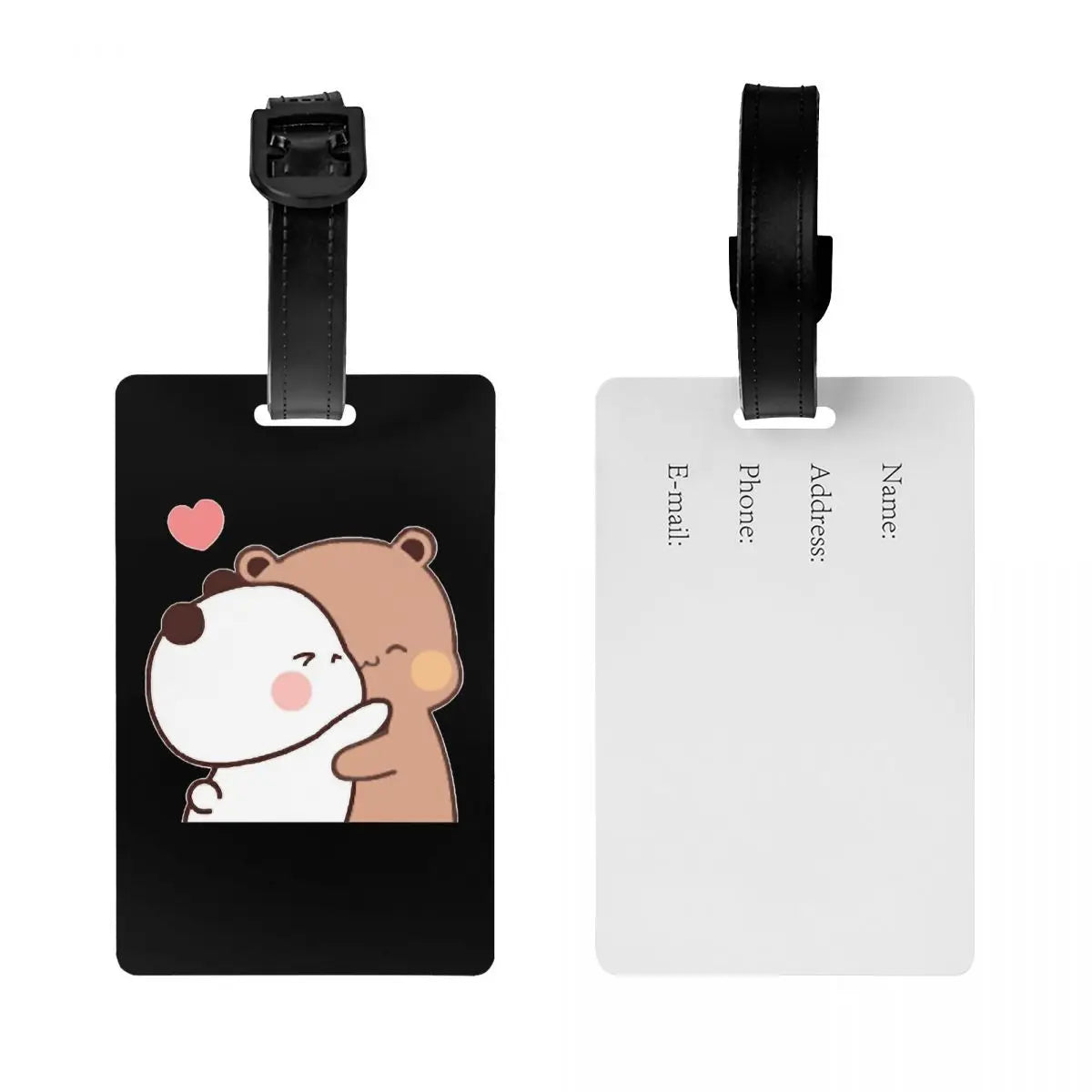 Peach And Goma Bubu Dudu Balloon Luggage Tags Suitcase Accessories Travel Baggage Boarding Tag Label Holder ID Name Address