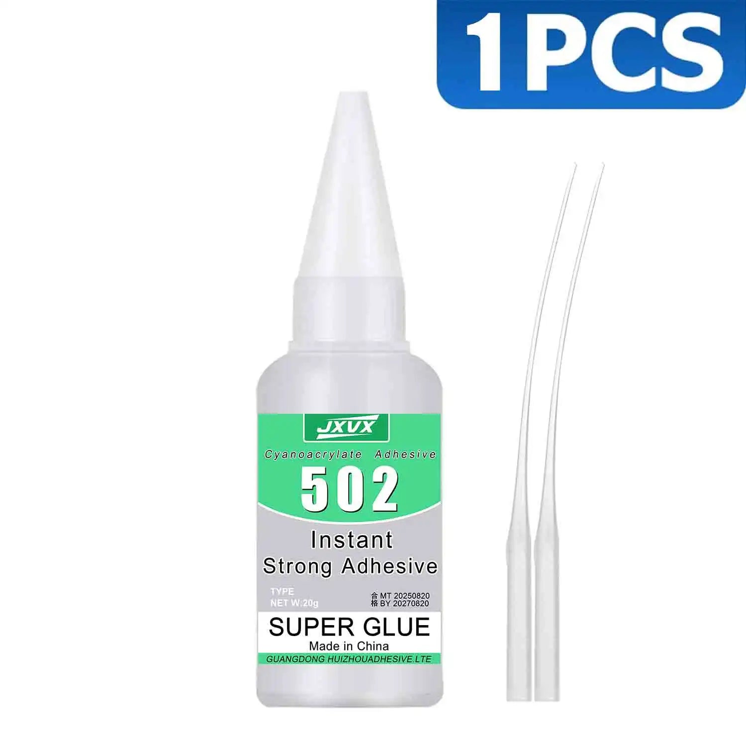 15pcs 502 Super Glue Instant Quick-drying Cyanoacrylate Transparent Adhesive Leather Rubber Wood Metal Glass Strong Bond Liquid Glass Glue High Viscosity Tool With precision dispenser 20g(0.7oz).