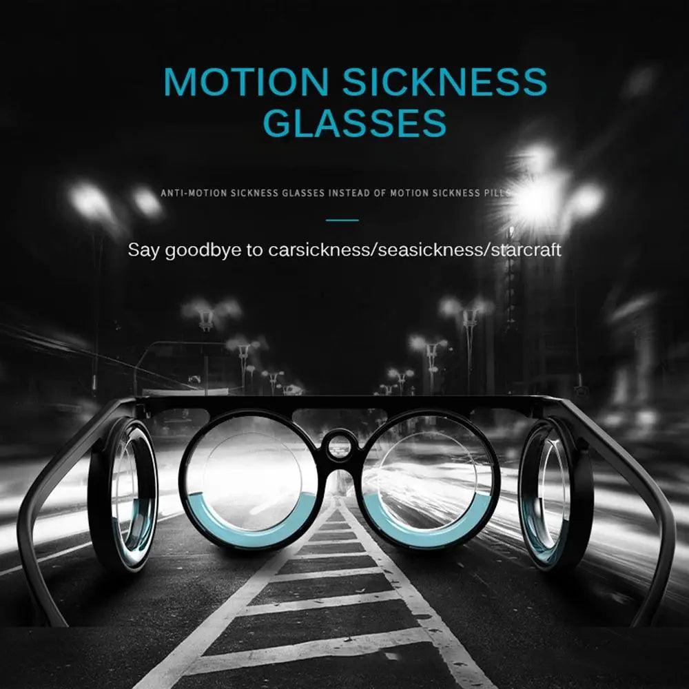 Carsickness Anti-Motion Sickness Glasses Water Filled Ultra-Light Seasickness Glasses Airsickness Portable Nausea Relief Glasses