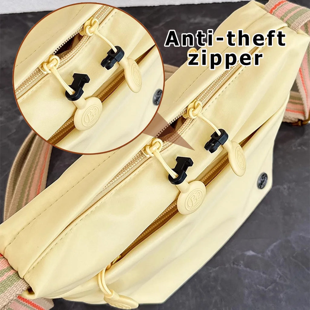 Chic Ultra-light Nylon Crossbody Bags for Women, Designer Bag-Lightweight, Zipper Closure, Adjustable Wide Strap, Cotton Lining
