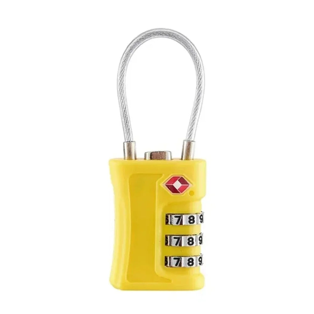 TSA Customs Lock 3 Digits Travel Password Changeable Lock Digital Lock Zinc Alloy Suitcase Luggage Anti-theft Lock for Airplane